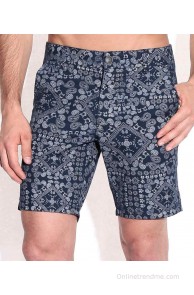 Jack & Jones Navy Printed Slim Fit Shorts